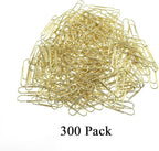 HAHIYO Paper Clips Sturdy 1.1 inches Length 300 Pack Paperclips Heavy Duty Tight Grip Rust Proof Reusable Metal Bright Rose Gold for Home Office School
