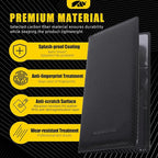 MIKKUPPA Car Registration and Insurance Holder - Car Card Holder with Magnetic Shut, Glove Box Organizer for Documents, Cards, License (Black)