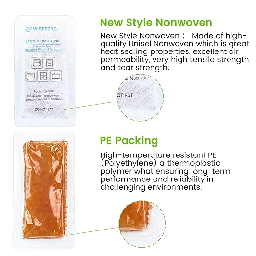 3Pcs 40 Gram Rechargeable Desiccant, Indicating Silica Gel, Gun Safe Dehumidifier, New Style Desiccant Moisture Absorbing Bag