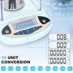 Lab Scale 500g*0.001g,High Precision Accurate Analytical Balance with Windshield,Lab Scale Electronic Scientific Scale Digital Precision Weighing Scale Jewelry Scales(with 200g Calibration Weight)