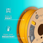 Polymaker PolyLite Yellow 3D Printer PETG Filament 1.75mm 1kg, Legacy PETG Formula, +- 0.03mm Dimensional Accuracy, Reliable Everyday Filament, Strong Layer Bonding, Compatible with Most 3D Printers