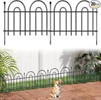 14 in X 36 ft Metal Garden Fence 20-Panel Metal Wire Garden Fence, Animal Barrier Enclosure
