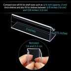 Outus Plastic Label Holder Wire Shelf Label Holder 3 x 0.875 Inches Pockets Shelf Price Tag Holders for Supermarket Library Kitchen Bookshelf Storage Bins(30 Pieces)