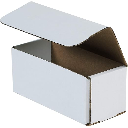 Box USA BM733 7"L x 3"W x 3"H, White (Pack of 50)