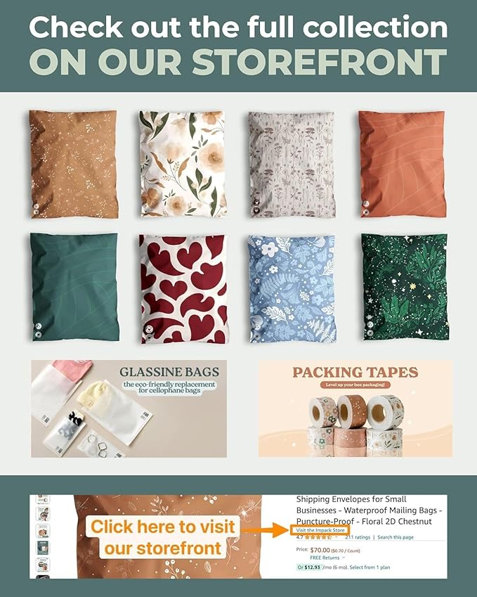 Poly Mailers 6x9-25 Pack Biodegradable Shipping Bags for Stationery and Small Accessories - Impack Self-Seal Waterproof Thick Mailing Envelope for Small Items - Emerald Evergreen