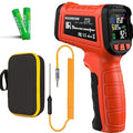 -58°F to 2732°F Infrared Thermometer Temperature Gun, 50:1 Laser Thermometer Gun for Oven, HVAC, Humidity Measurement Wood, Wall, IR Temp Gun for Engine, Forging, Industrial & Home
