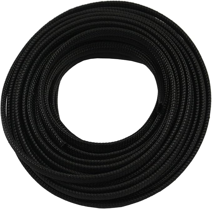 30ft PET Expandable Sleeving Wire Cable Sleeve (1/3", Black)