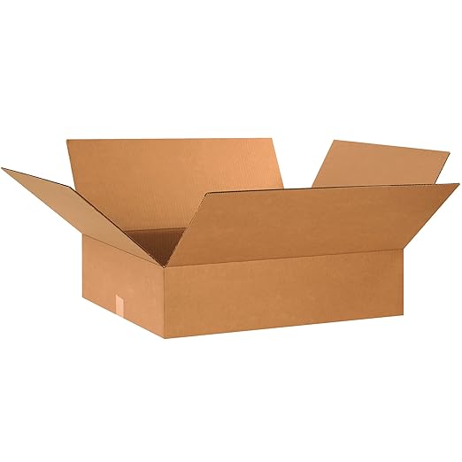 TAPE LOGIC 24x20x6 Flat Corrugated Boxes, Flat, 24L x 20W x 6H, Pack of 10 | Shipping, Packaging, Moving, Storage Box for Home or Business, Strong Wholesale Bulk Boxes