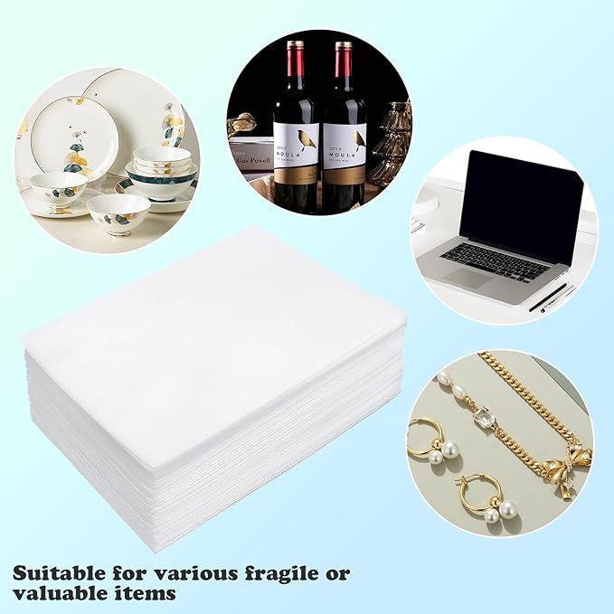 100Pack Foam Pouches,12" X 16" Dish Packing Foam Cushion Foam for Packing Dishes and glasses Moving Foam Wrap Pouches Packing Supplies for Moving