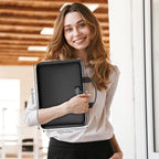 Fireproof File Organizer,Fireproof Document Box with Lock,Large 13 Pocket Expanding File Folder,Hard-Shell Portable Safe Storage for Letter/Legal Document,Laptop,Valuables-Black