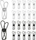 PATIKIL 50Pcs Paper Office Binder Clips, 1.26" Small Metal Wire Hollow Out Paper Clamps Long Tail Binder Clips for Photo Clothes Hanging Office Home Kitchen Food Package, Black/Silver