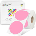 2 inch Dot Stickers Labels Circle Garage Sale Sticker 750Pcs Round Thermal Printer Stickers Printable Writable Price Labels for Yard Sale, Pink