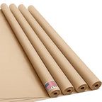 48" x 1200" (100 ft) Natural Kraft Paper Roll (Value Pack – 4 Rolls) – Made in USA, 100% Recyclable Brown Packing Paper for Shipping, Packaging, Crafting & Gift Wrapping
