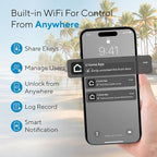 ULTRALOQ Bolt Fingerprint WiFi Smart Lock, Works with Apple Home, Siri, Alexa, Keyless Entry with Fingerprint ID, App Remote Control, Keypad Deadbolt, BHMA Cert., Easy Install, IP65, Black