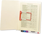 Smead End Tab Fastener File Folder, Shelf-Master® Reinforced Straight-Cut Tab, 1 U-Clip Fastener, Letter Size, Manila, 50 per Box (34112)