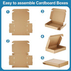 Famagic Shipping Boxes 13x10x2 Inch 30 Pack Brown Small Box Corrugated Cardboard Mailers Boxes for Book Gift Packaging Small Business, Mailing Boxes for Shipping