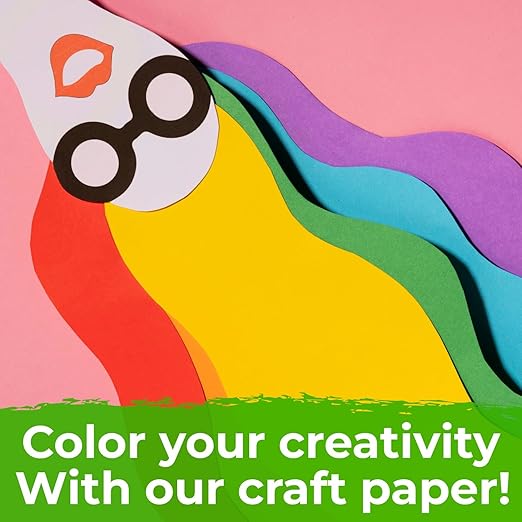 12" x 1200" (100 ft) Pack of 10 Rolls USA-Made Multi-Color Kraft Paper Rolls, 45 lbs/66 GSM – Colored Kraft Paper for Packing, Crafts, DIY Projects, Gift Wrapping – Non-toxic, Safe for Kids