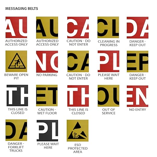 Crowd Control Warehouse - CCW Series WMB-220 Magnetic Wall Mount Retractable Belt Barrier - 15 Foot, Yellow with"Danger - Forklift Trucks" Black Letters Belt with Yellow ABS Case