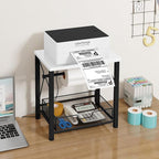 ELITEROO Label Holder for Rolls and Fanfold Labels, Wood Thermal Label Holder, Shipping Label Stand for Thermal Printer, Desktop Accessories Supplies for Home, Office, Small Business, White