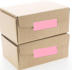 Pink Color Coding Labels 1 × 2 Inches Self-Adhesive Vinyl Rectangle Stickers Waterproof Name Tags Removable Roll for Office School Home 500 PCS