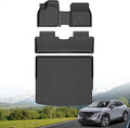 Hutisya-Floor Mats & Cargo Liner Set Fit for Nissan Ariya 2023-2025 All Weather Protection Anti-Slip & Durable TPE Full Set Liners Automotive Accessories-Black