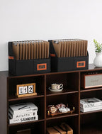 Qozary Clipboard Holder for Classroom-2 Pack Foldable Clip Board Storage Organizer Basket with Handle for Easy Carrying, Classroom Office Desk Organizer Bin, Clipboards Not Included