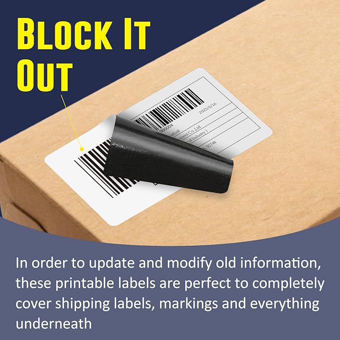 L LIKED 2.25" x 1.25" Direct Thermal Labels, Permanent Adhesive Barcode Address Label & Compatible with Rollo, Zebra and Other Desktop Printers (12 Rolls, 12000 Labels)