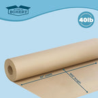 The Boxery Kraft/Brown Kraft Paper Roll, 30” x 10,800” (900’)-40lb. Thickness-Brown Wrapping Paper, Natural Kraft Packing Paper, Void Fill, Arts/Crafts, Bulletin Boards, Gift Wrapping