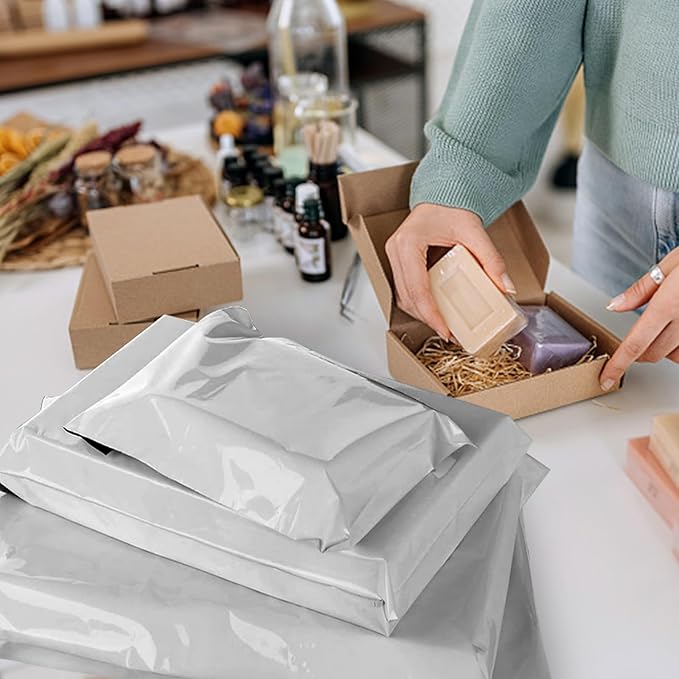 Poly Mailer 12x15.5 Inch 100 Pack,Shipping Bags for Business,Strong Adhesive Self-SealingBags,Waterproof Poly Bag for Clothing,Self-Sealing Envelopes Bags