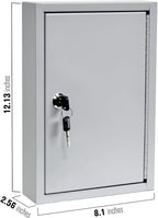 BankSupplies STEELMASTER 30 Key Cabinet | Single Lock Control Key Box | Welded 22 Gauge Steel Construction | Scratch Resistant | Write-On Key Tags for Easy Identification