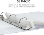 Samsill Heavy Duty Sheet Protectors for 3 Ring Binders, 8.5 x 11 Clear Page Protectors, Plastic Sleeves & Report Covers, Acid Free Archival Safe Document Protectors