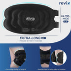 REVIX 20'' XXXL Reusable Ice Knee Wrap for Discomfort Reduction, Extra Large Cold Therapy Gel Pack for Knee, Back, Shoulder Relaxation and Post-Workout Recovery, Soft Plush Lining Cold Pack