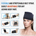Ice Packs, Ice Packs for Injuries Reusable, Cold Packs for Injuries, with Wrap, Flexible Therapy, Soft Gel Pack, Cold Compress for Pain Relief, Blue