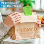 FINDMAG Extra Large Clip Magnets, 4 Pack Coloful Magnetic Christmas Light Clips Heavy Duty, Magnet with Clips for Home, Refrigerator, Hanging, Kitchen, Office - 2.2 Inch