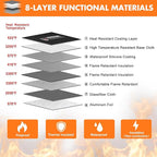 Fireproof Document Bag - with 5200°F Heat Insulated, Waterproof Fireproof Bag with Zipper, 8 Layers of Functional Materials, Fireproof Money Bag for Cash/Documents/Valuables, Fire bag 11"x7.7"
