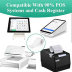 3 1/8" x 230' Thermal Paper Receipt Rolls, Premium Quality Thermal Printer Paper Compatible with Most POS Systems, Cash Registers，Credit Card Paper（10Rolls）