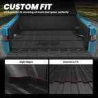 LASFIT Bed Mat for Rivian 2022-2026 R1T (4.5FT/4.5'Bed) Truck Bed, All Weather 4.5 ft Pick up Bed Liner for Rivian R1T Accessories, TPE Trunk Mat&Bed Liner (Not Fit Drop-in Liners)