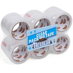 TAPEBEAR Clear Packing Tape 12 Rolls, 1.88" x 55Yards x 2.0mil Thick, Acrylic Adhesive Shipping Tape for Mailing, Sealing, Box Office Moving Packaging, Total 660Yards