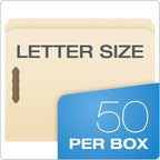 Pendaflex Manila Fastener Folders, Letter Size, 2 Fasteners, Straight Cut, 50/BX (FM212)