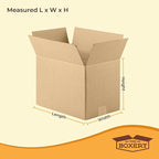 The Boxery 12"x8"x5" Brown/Kraft Corrugated Cardboard Shipping Boxes 100-Pack | Mailing, Packing, Moving & Storage for Business/Home – Durable - Eco-Friendly, Recyclable - Made in the USA