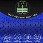 BeautyWill Custom Logo Safety Vest Class 2 High Visibility Reflective Vest for Men - Personalized Logo Team Vest