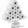 (10 Rolls) 2 1/4" x 50' Thermal Receipt Paper Rolls, Cash Register POS Thermal Paper, Credit Card Rolls Thermal 2 1/4 in x 50 ft.