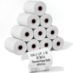 (10 Rolls) 2 1/4" x 50' Thermal Receipt Paper Rolls, Cash Register POS Thermal Paper, Credit Card Rolls Thermal 2 1/4 in x 50 ft.