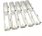 Shuokecrafts10 Pack Metal Clipboard Clips with Rubber Grips and Hanging Hole (10cm with Hook)