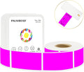 1x2 inch Blank Removable Freezer Labels Printable Rectangle Stickers 500PCS Water Oil Resistant with Perforation Line for Food Containers Jars Pantry Organization, Fluorescent Purple