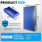 100 Drawers Bolt and Nut Tool Storage Cabinet with Shelves & Labels - Part Cabinet Bolt Bin Cabinets, Alloy Steel Tool Hardware Storage for Hardware Organization Small Items and Parts (100 Drawers)