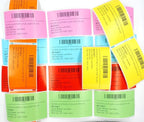 BETCKEY - Compatible DYMO 30334 (2-1/4" x 1-1/4") Medium Multipurpose Barcode/FNSKU Labels - Compatible with Rollo, DYMO Labelwriter 450, 4XL & Zebra Desktop Printers[6 Rolls, 6000 Labels, Orange]