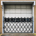 VEVOR Single Folding Security Gate, 51.57" H x 74" W, Steel Accordion Door, Flexible Expanding Barricade, 360 Rolling Scissor Gate With Padlock