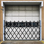 VEVOR Single Folding Security Gate, 51.57" H x 74" W, Steel Accordion Door, Flexible Expanding Barricade, 360 Rolling Scissor Gate With Padlock