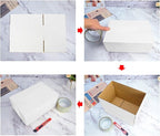Calenzana 9x6x4 Shipping Boxes Set of 25, White Corrugated Cardboard Box for Packing Mailing Small Business
